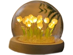 Abajur De Mesa Com 19 Flores, Luminária Decorativa Elegante, Luminária De Cabeceira Com Flores Artificiais, Luminária