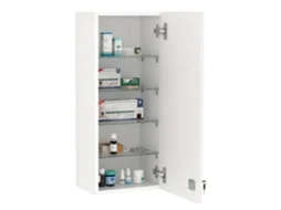 Armário de Medicamentos Melamina de Madeira Cor Branco 30x20x70 cm Kleankin