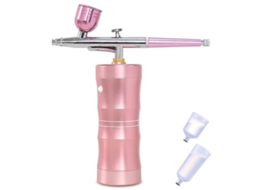 Kit Aerógrafo Portátil Bsy 1115 Com Mini Compressor De Ar Rosa Yizhood