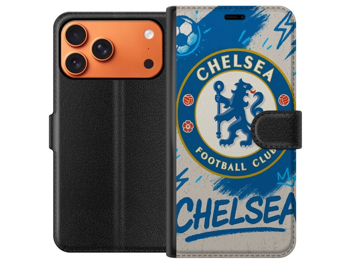 Capa Carteira Compatível Com Apple Iphone 17 Pro Max. Clube De Futebol Chelsea, Inglaterra, Premier League, Elenco Forte, Desenvolvimento Rápido, Foco