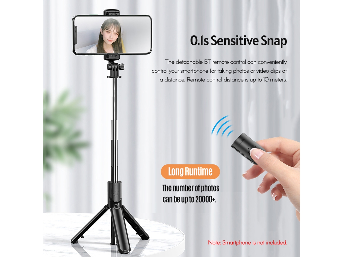2026 palo de Selfie Mini, Extensível em 5 Seções, Palo Selfie Compacto e Portátil