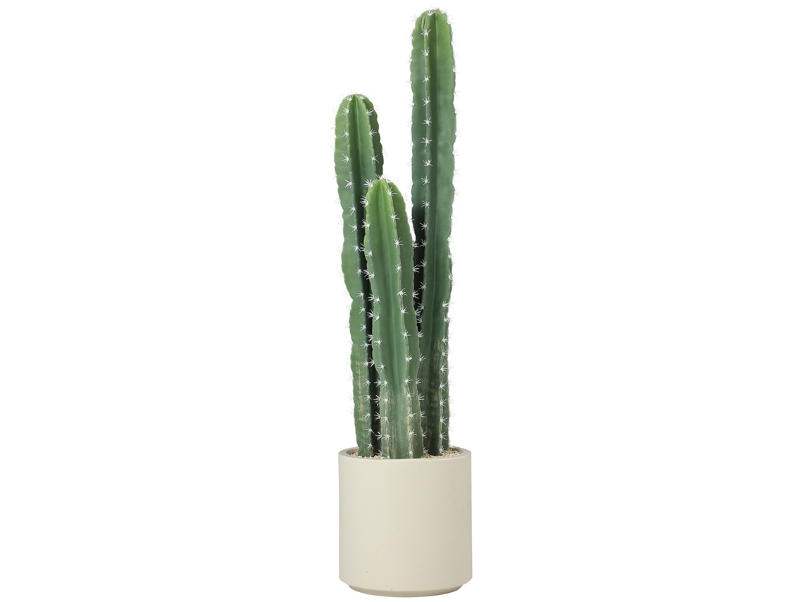 Cacto Com Artificial Verde 95 Cm Vaso Real Destinado A Casa E Escritório