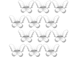 Conjunto 12 Peças Brancas Clipes Metal Decoração Diy Elegante Sofisticada Efeito 3d Resistente Deformações GOKOCO