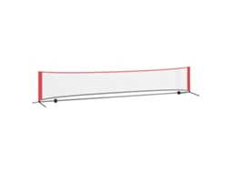 Conjunto 1 Rede De Tênis Vidaxl Vermelho Poliéster (494,5 X 90 X 87 Cm)