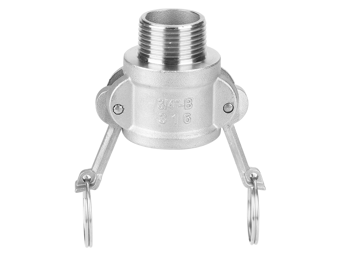 Adaptador B De Bomba De Lixo Camlock Dn20 3/4" Aço Inoxidável Com Rosca Masculina