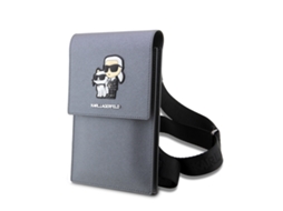 KARL LAGERFELD Mala a Tiracolo Saffiano Modelo Karl Et Choupette Nft Cinzento
