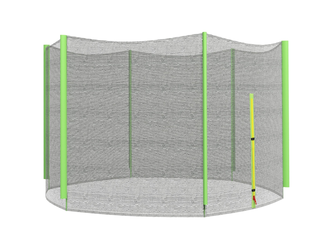 Rede de segurança para trampolim Ø244 Cm, anti uv, porta com zíper, para 6 postes verdes