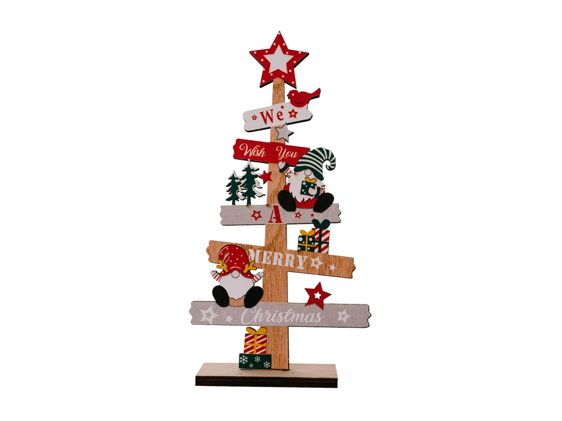 Laxiscreed Decoração De Natal Para Gabinete Com Letras De Madeira, Papai Noel, Boneco De Neve E Gnomo