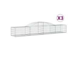 Gabion Basket, Gabion Baskets Vidaxl Prateado Ferro (300 X 50 X 40/60 Cm)
