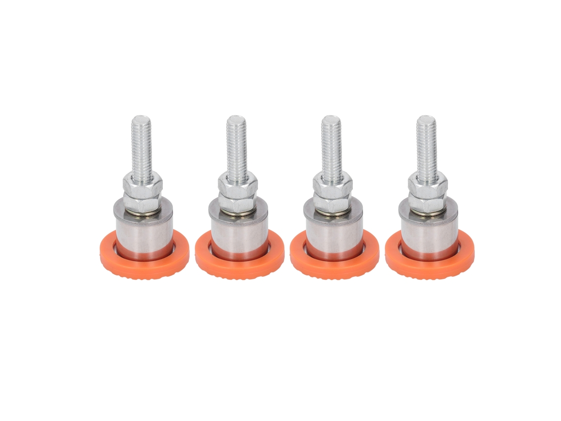 4 Peças De Pés Niveladores Deslizantes Com Solas De Borracha Antiderrapantes Para Máquina De Corte, Absorção De Impactos E Silêncio