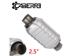 Conversor Catalítico Universal De Desempenho Caberre 2,5" Com Escudo Térmico Em Aço Inoxidável