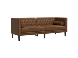 Chesterfield Sofa, Chesterfield Sofas Vidaxl Marrom Couro Artificial (n/a)
