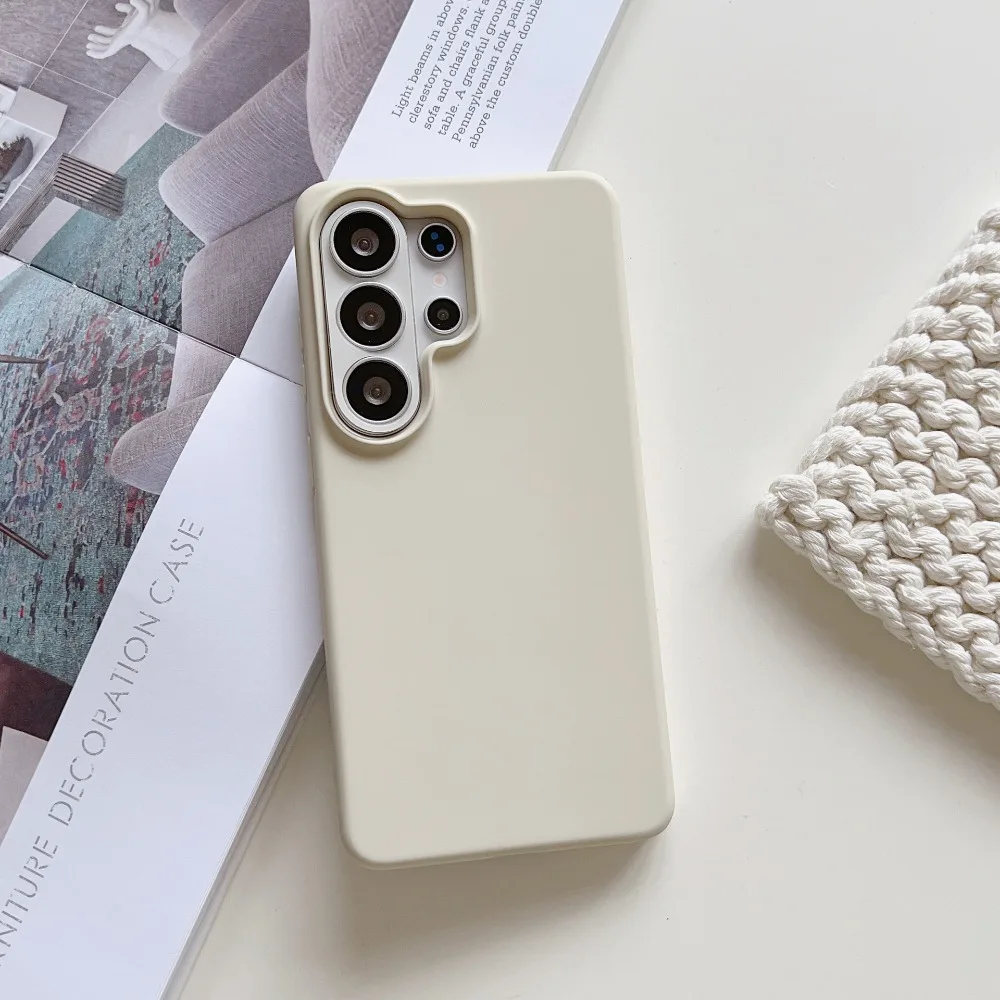 Capa De Celular Em Silicone Líquido (branca, Galaxy S26), Macia, Ultrafina E Resistente A Quedas.