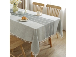 Lurelia Toalha De Mesa Quadrada Algodão Linho Cinza Castanho 55x70 140x140cm Impermeável Antirrugas Antimanchas Antiderrapante
