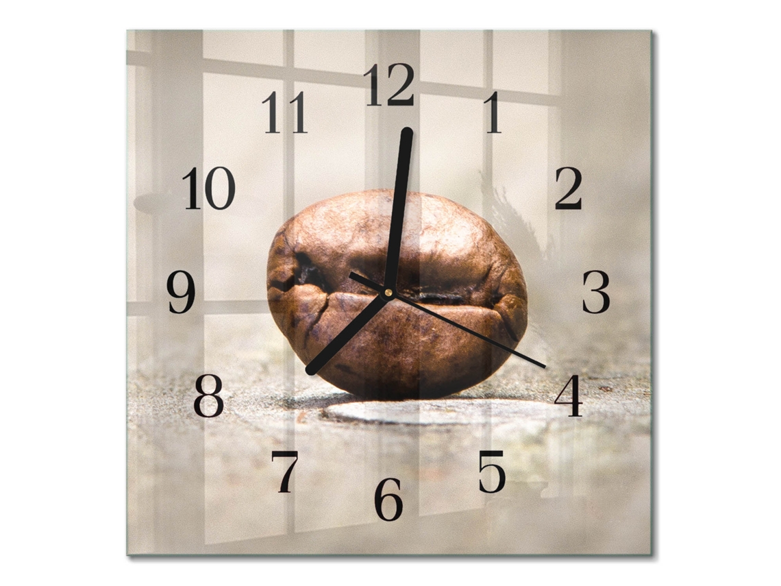 Relógio De Parede De Vidro Branco Espelharte (30x30 Cm)