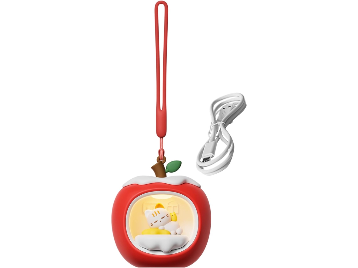 Abajur De Mesa Formato Casa Frutas 3d Luminária Natal Led Recarregável Festiva E Charmosa Para Quarto, Parede