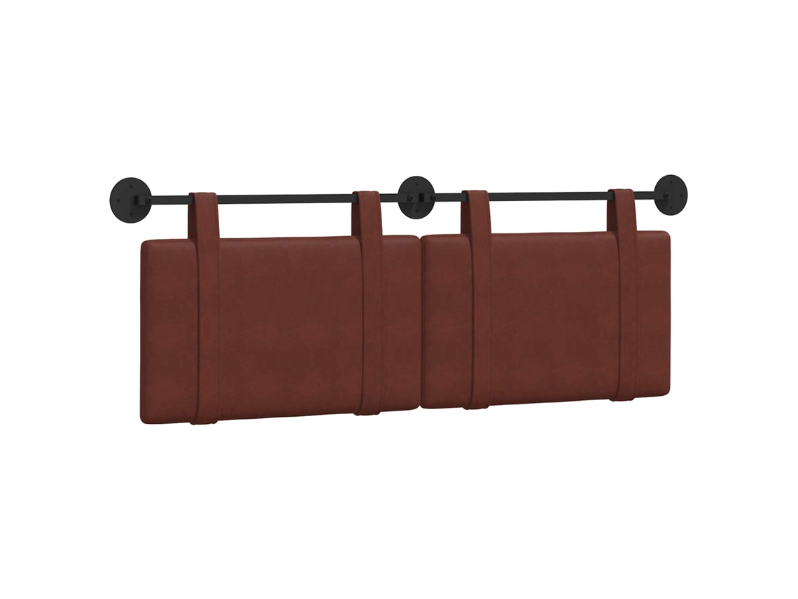 Conjunto 1 Cabeceira Moderna Vidaxl Castanho Couro Sintético (130 X 55 X 5 Cm)