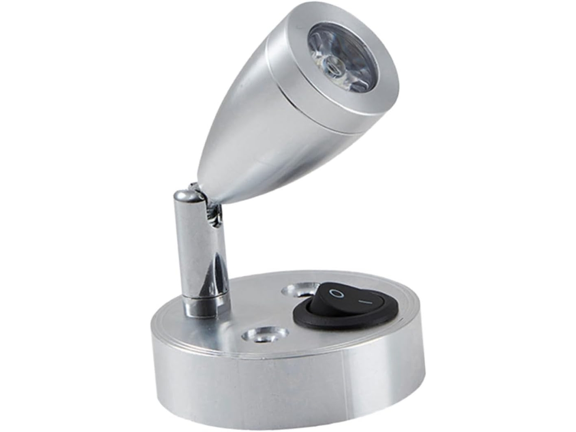 Luminária De Parede Led 12v Em Alumínio Prateado, Fácil De Usar E Durável, Ideal Para Leitura Ao Lado Da Cama, Banheiro