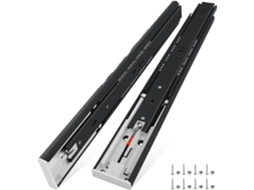 Corrediças Para Gavetas De 100lb 45kg, 1par 2 Peças, Extensão Total, Abertura Por Pressão, Galvanizadas Eletroforéticas