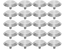 Zerodeko 20 unidades de indicadores Tate antiderrapantes para usuários com deficiência visual, textura de abacáxi, aço