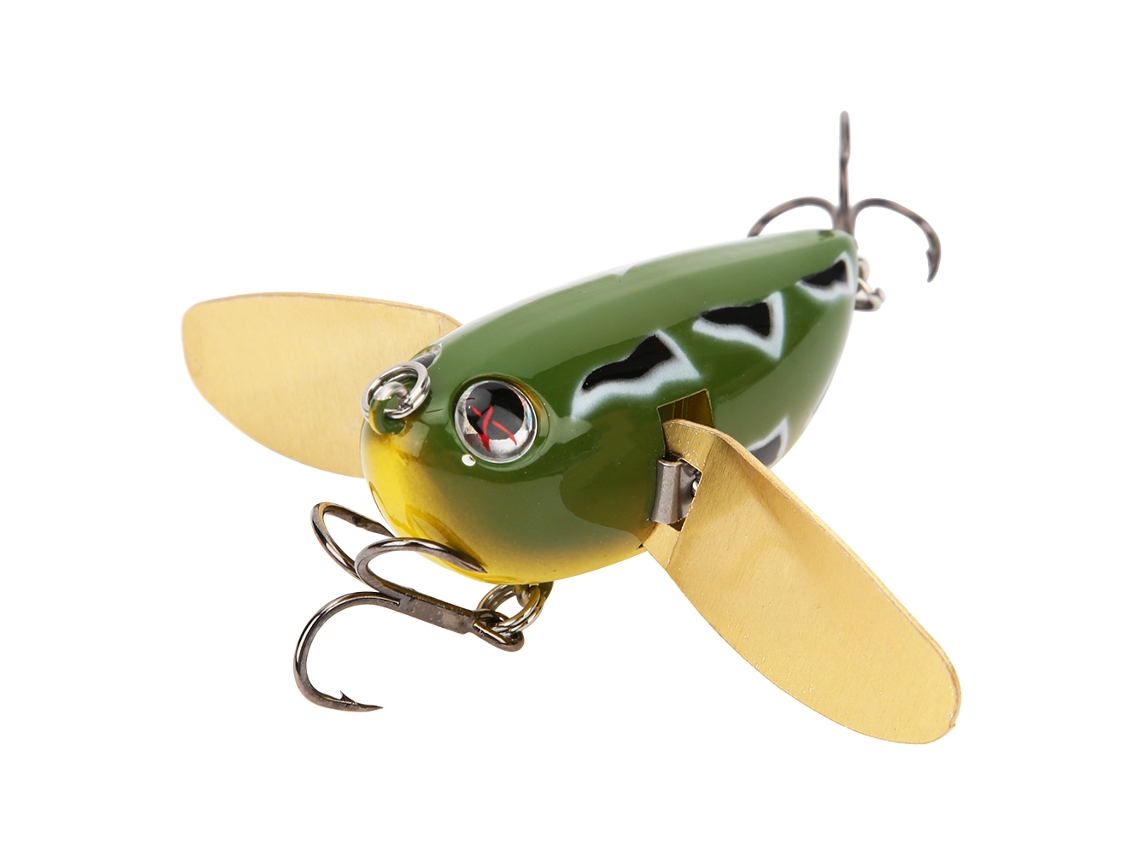 Surface Popper Lure, Lifelike Fish Attraction, Long Casting, Surface Popper With Golden Wings Fishing Lure, 6cm/12.7g, Size 7