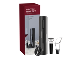 Abre-garrafas Halinuia (recarregavel - Abs - 4 Pecas: Cortar Papel - Abrir Rolha - Servir Vinho - Armazenar)