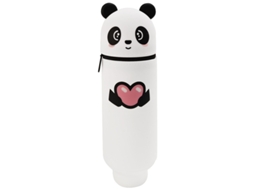 Laxiscreed Estojo De Silicone Com Estampa De Panda Para Lápis E Material Escolar, Resistente E Divertido