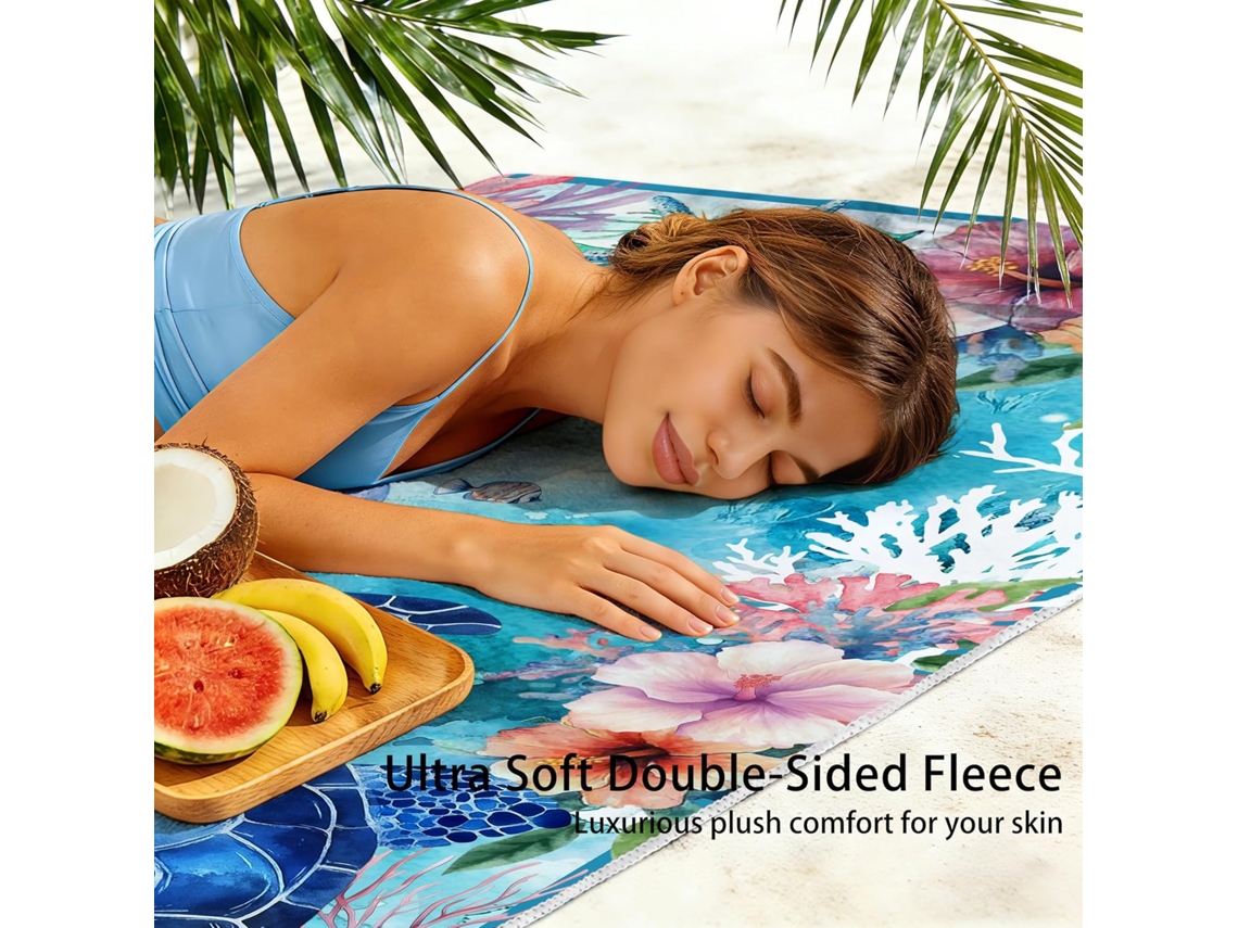 Toalhas De Praia Em Microfibra Absorvente Para Campismo, Piscina E Viagens.150*75cm Peixe-palhaço Hexinyigjly