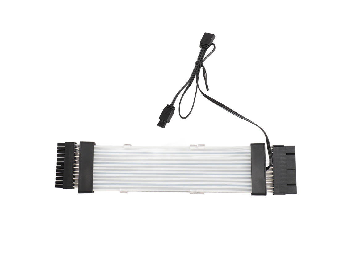 Cabo De Extensão De Alimentação Atx Rgb 24 Pinos 5v 3 Pinos 18awg Argb Para Placa Mãe E-atx
