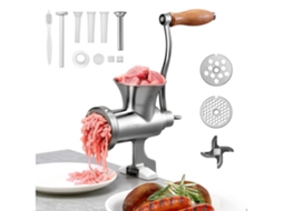 Moedor de carne manual Vevor com grampo de mesa, 2 placas de corte e 4 tubos (Outlet Caixa Aberta)