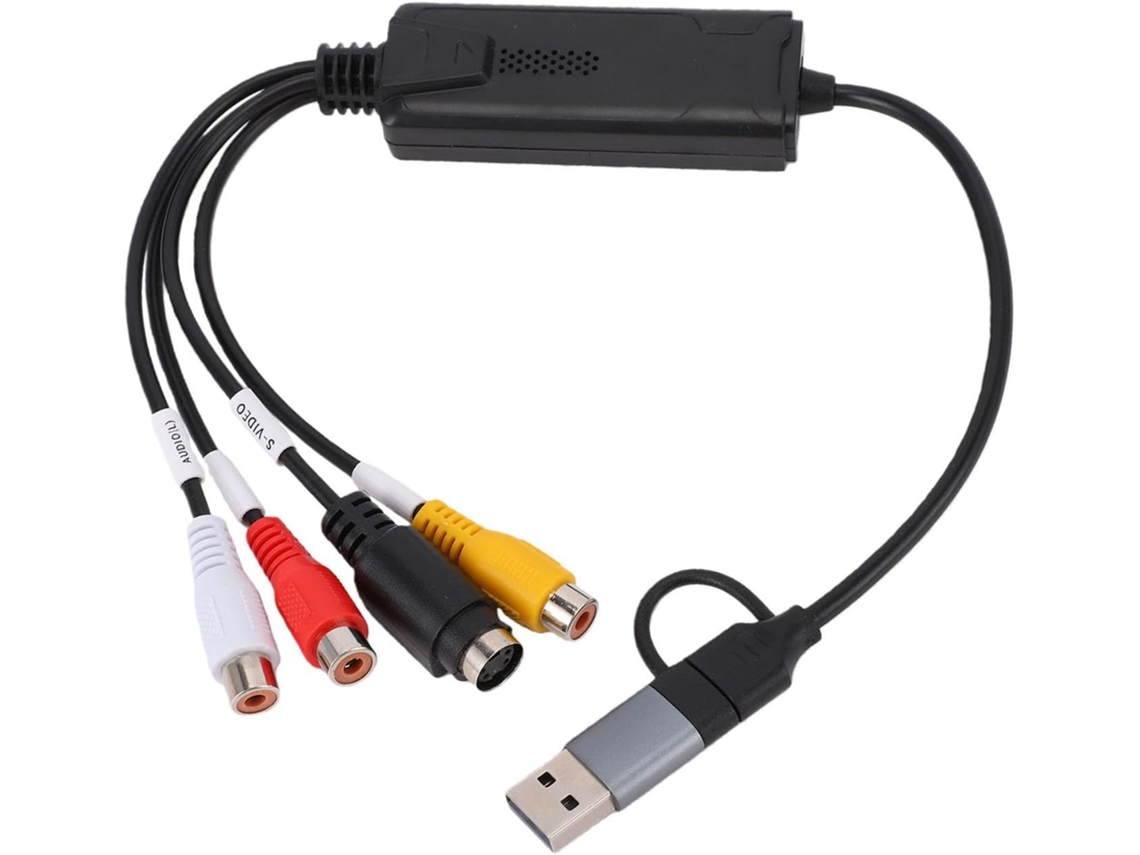 Placa De Captura De Áudio E Vídeo Profissional, Conversor Av-s Para Usb 2.0