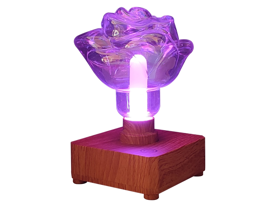 2026 luz Noturna Romântica Led Rosa com Controle Táctil Rgbw, Recarregável Via Usb 1200mah para Quarto e Ambiente