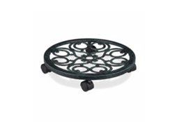 Rolo para Plantas, Redondo, Alumínio, Rolo para Vasos Interior/exterior, Design Antigo, Ø 38 Cm, Verde RELAXDAYS