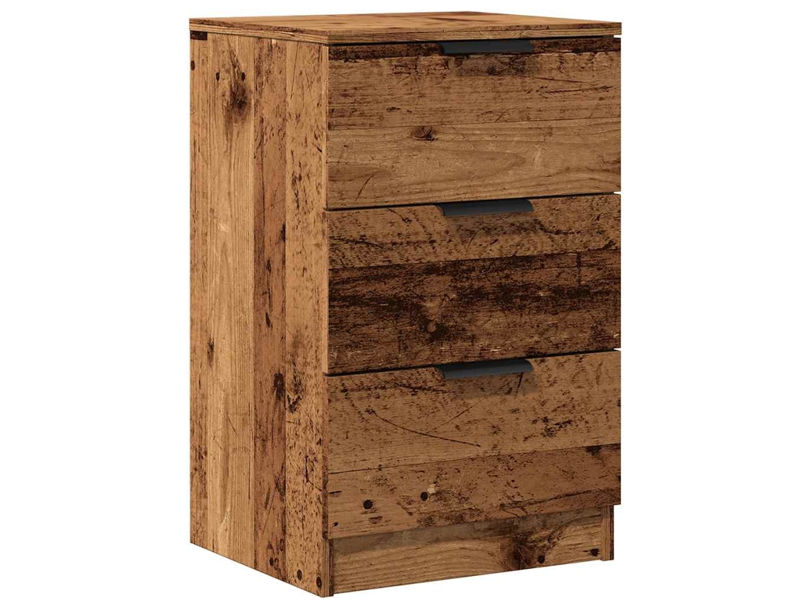 Bedside Cabinet, Bedside Cabinets Vidaxl Marrom Madeira Processada (n/a)