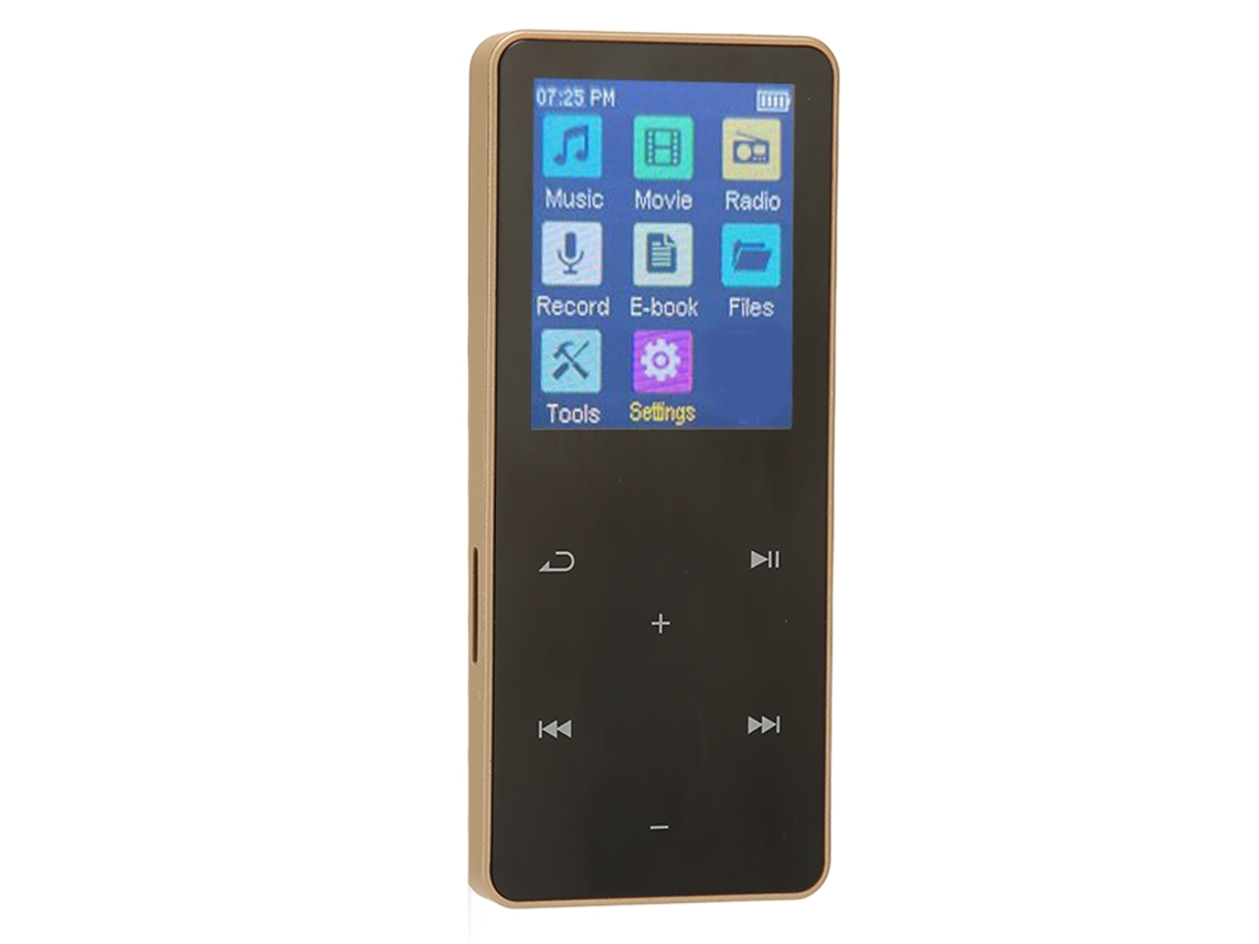 Leitor Mp3 Bluetooth Yizhood Js04 1.8inch Hifi Loseless 8gb (ouro)