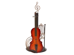 Porta-papel Toalha Em Formato De Violino - Metal Resistente E Durável Com Acabamento Laca Na Parte Traseira, Ideal Para Quartos, Banheiros E