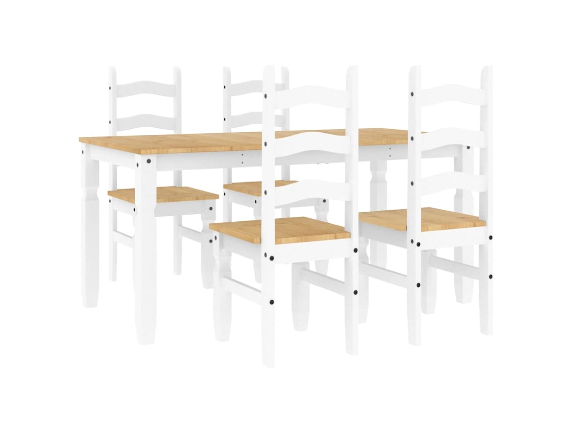 Dining Set, Dining Sets Vidaxl Branco Madeira De Pinho