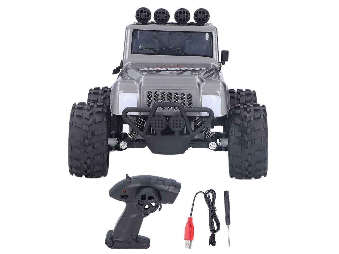 Ats Remote Control Car 2.4g Rodas de Aspiração Controle de Direção Caminhão Recarregável Cinza