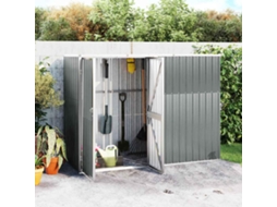 Vidaxl Abrigo P/ Ferramentas Jardim 225x89x161cm Aço Galvanizado Cinza