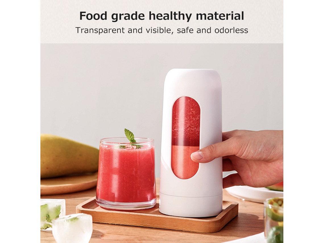 Liquidificador Mini Portátil Sem Fio Usb 300ml, Multifuncional, Bateria Recarregável, Lâminas Aço Inoxidável 304 | S/MARCA