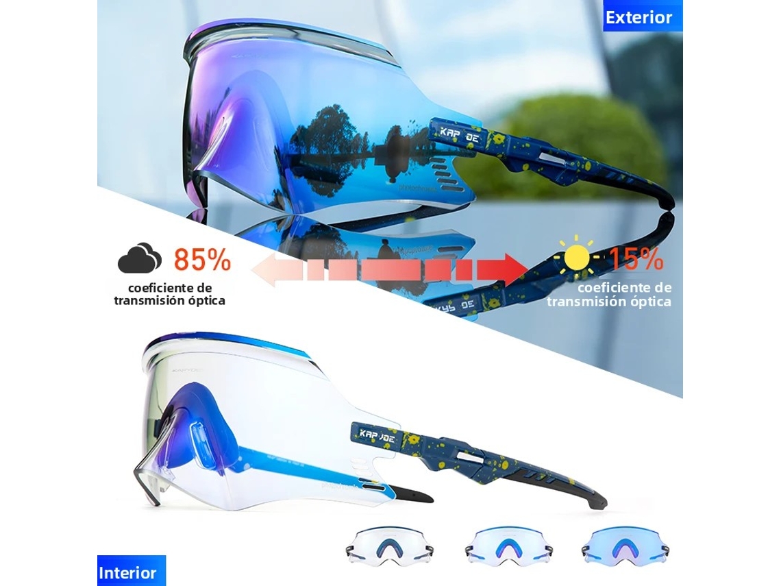 Óculos de Ciclismo Unissex com Proteção Uv400 MDUG (modelo Fotocromático 9)