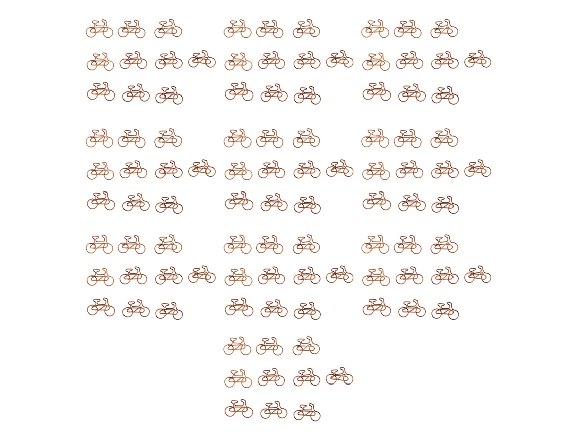 100 Clips De Metal Divertidos Em Forma De Bicicleta, Para Escritório, Casa E Escola.