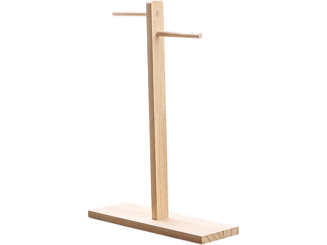 Support Casque Socle Pour Casque Support Pour Écouteurs Support Table Bureau En Bois Double Rangée Utilisation