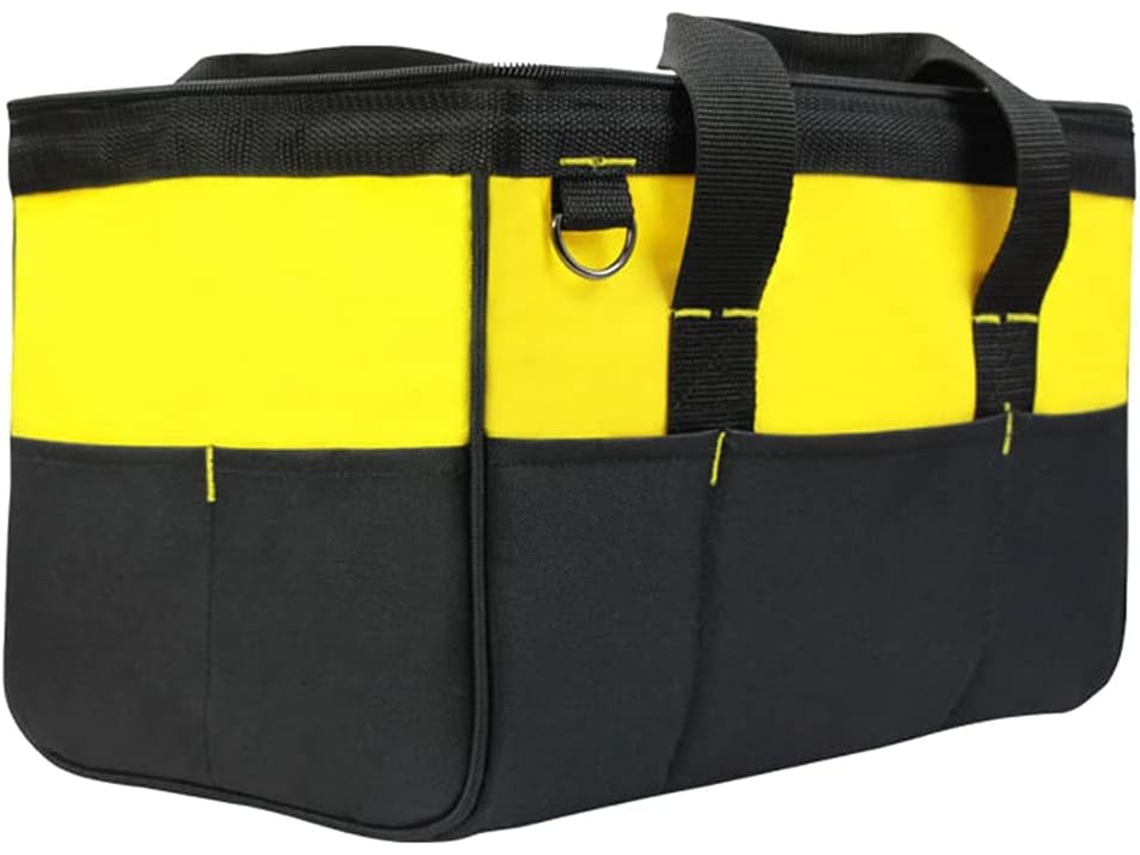 Bolsa para ferramentas em tecido Oxford 600D, multiuso, prática, com zíper de ampla abertura e alta capacidade de transporte.