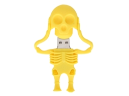 Pen Drive De Cartum Caveira Amarela De Alta Velocidade 128gb Pen Drive De Memória Pen Drive