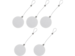Pacote com 5 Stobaza Protetores de Cabo Retráteis Automáticos Antifurto em Aço e Abs, Multiuso 90cm para Lojas