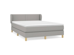 Box Spring Bed, Box Spring Beds Vidaxl Cinzeto Tecido (140 X 200 Cm)