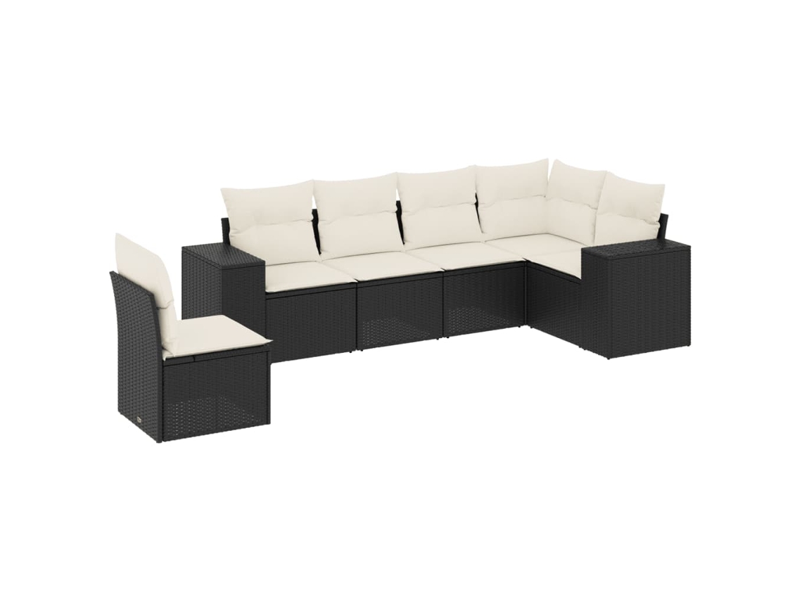 Garden Sofa Set, Garden Sofa Sets Vidaxl Preto Rattan / Vime (n/a)
