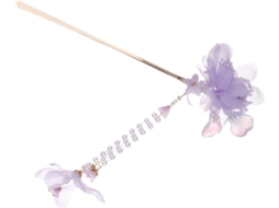 Varinha De Cabelo Vintage Com Flor De Seda Roxa, Acessório Elegante.