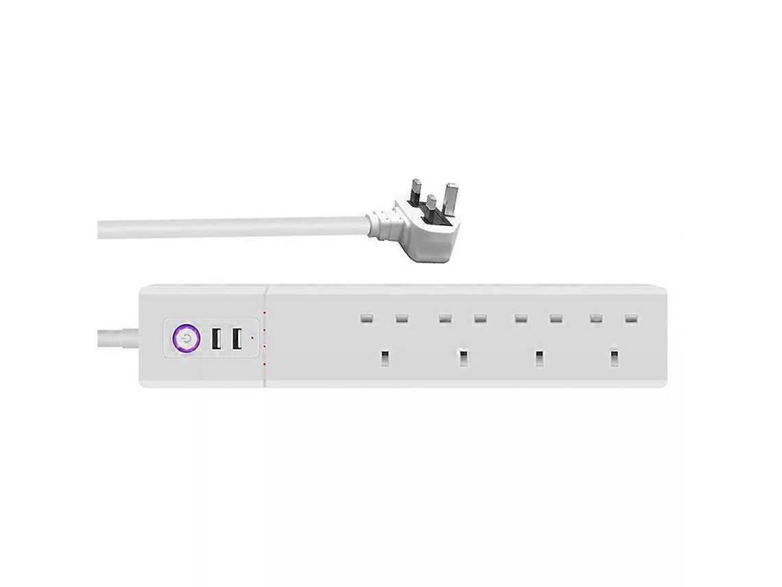 Régua De Energia Inteligente Multifuncional Wifi 10a Sm So306 K Com 4 Tomadas 2 Usb, Plugue Padrão Do Reino Unido Olysi Shop